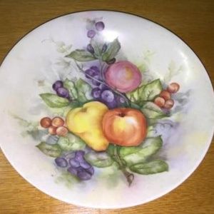 Vintage Bavaria Vohenstrauss Johann Seltmann Hand Painted Fruit Serving Bowl